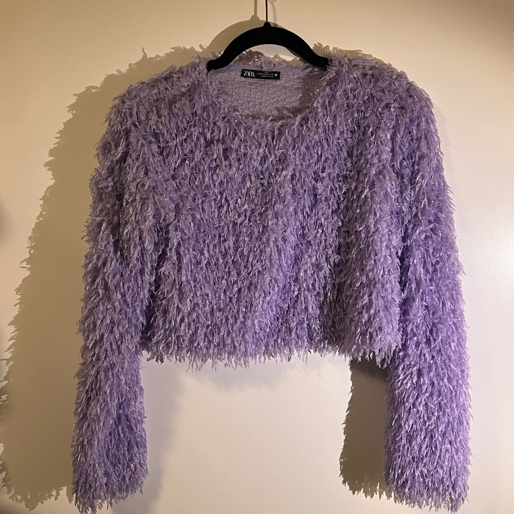 Zara Purple Fuzzy Sweater
